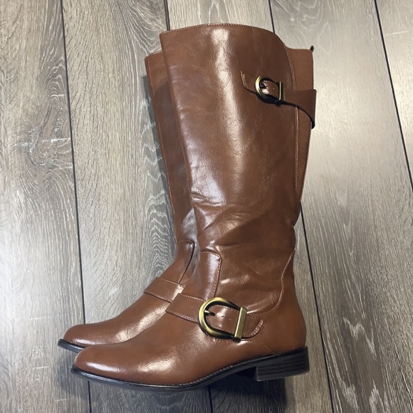 Lifestride Support Rosalia Plus Wide Calf Brown Boots Women's Size 9.5 W/ WC - Picture 1 of 7